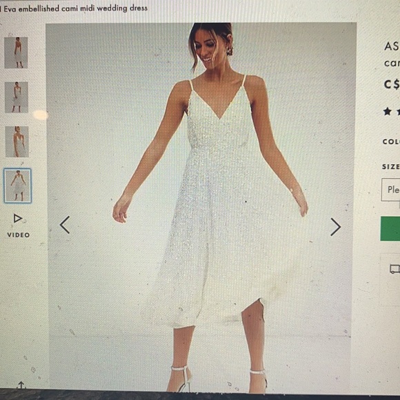 ASOS Edition Eva Embellished Cami Midi Dress (US12) NO TAGS - Picture 8 of 8